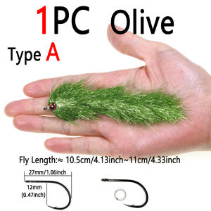 Bimoo 1PC Finesse Changer Articulated Fish Spine Fly Baitfish Streamers for Trout Bass Pike Tarpon Saltwater Fishing Fly Lures