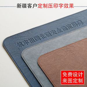 Retro หนัง แผ่นรองโต๊ะสํานักงานระดับไฮเอนด์กันน้ํา เรียบง่าย เดสก์ท็อปเมาส์คีย์บอร์ด Ins สไตล์หรูหรา Cowhide รูปแบบ Workstation Pad