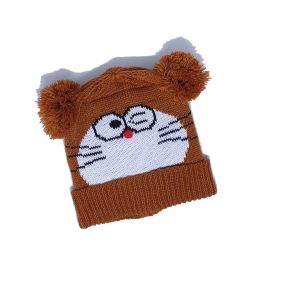 kupluk rajut pompom bayi perempuan karakter doraemon request nama suka suka