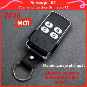 Điều Khiển Từ Xa Cửa Gara Mới 2025 Đa Tần Số 433MHz 868MHz 287MHz Máy Sao Chép Mã Mở Cửa Tự Động Bộ Phát Mã Cuộn Với 4 Chìa Khóa