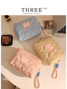 Tlife Macaron Color Portable Large Capacity Cosmetic Bag Ins Style Toiletry Storage Bag Sweet Heart Home Organization