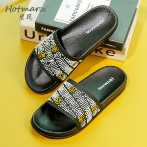 รองเท้าแตะผู้ชาย Hotmarzz รองเท้าแตะ นุ่ม ด้านล่าง กันลื่น รองเท้าแตะห้องน้ําในร่มกลางแจ้งที่ทนต่อการสึกหรอส้นแบนแห้งเร็ว