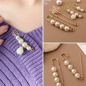 IVY Pearl Brooches Korea Diamond Pin Buckle Brooch for Women Fashion Accessories