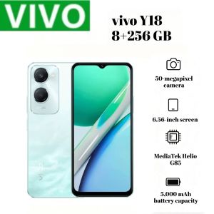 vivo | 2026 New Arrival VIVO Y18 Global Version 4G Mobile Phone 8GB+256GBExpandable RAMLong Last Battery3.5mm JackBudget Unlocked C