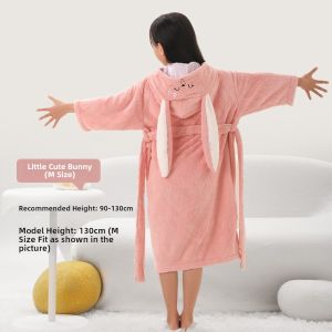 Quick Dry Childrens Bath Robe Towel Dressing Gown Girls Boys Bath Cloak Class a Wearable Towel Childrens Home Textile