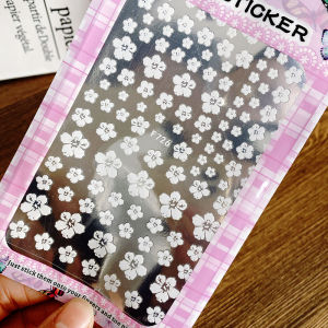 Nail Art Stickers Floral Leaf Letter Decorative Fake Nails Gold White Sakura Hollow out Design Beauty Tools from China