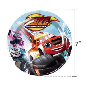 Hasbro | Blaze Monster Birthday Decoration Balloons Paper Plate Napkins Tablecloth Kids Boys Baby Shower Machines Race Car Party Supplies