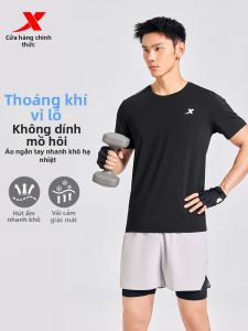 XTEP | Áo thun nam ngắn tay cổ tròn thoáng khí nhanh khô