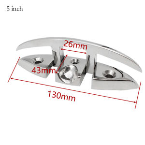 5" Mooring Cleat Folding Boat Accessories Marine 316 Stainless Steel Marine Boat Yacht Bollard Boat Ship Mooring Dock Neat Cleat