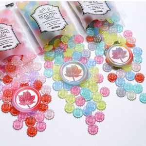 100 Viên Sáp Dán Trong Suốt Hình Hoa Hướng Dương Dùng Cho Thiệp Thư Thiệp Cưới Làm Thủ Công Đóng Dấu Dán Trang Trí