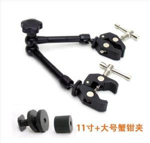 Stable Universal Monitor Holder 11 Inch Large Crab Clamp Fixed Bracket Magic Hand Aluminum Alloy Desktop Mobile Phone Stand