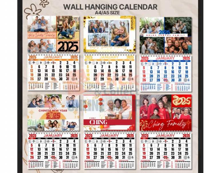 Personalized Family Calendar 2025 A4size Lazada PH