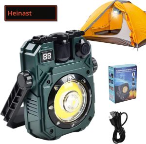 ไฟทำงานแม่เหล็กพร้อมโหมด 5 โหมด โคมไฟ LED แบบชาร์จพลังงานแสงอาทิตย์กันน้ำสำหรับการซ่อมแซมการเดินป่ากลางแจ้งฉุกเฉินในเวิร์คช็อป