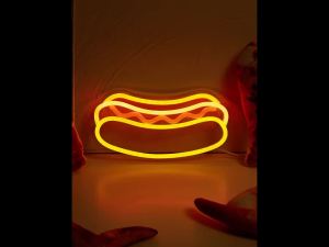 Chi-buy LED Neon Hot Dog USB Powered Neon Signs Night Light 3D Wall Art Bedroom Living Room Decor Lamp Signs