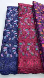 2025 Newest Swiss Voile Lace Fabric - Premium Embroidered Floral Lace for High-End Dresses Party & Bridal Sewing Fabric S4514