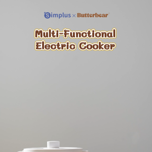 【Simplus×Butterbear】3L Electric Cooker丨1000W High Power丨Ceramic Glaze Coating丨Auto Power-Off Protection