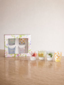 LOTUS BLUE | Birthday Gift Glass Cup Set