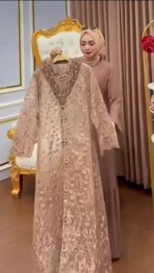 Harumma Set Dress Bahan Ceruty Apk Payet Model Terbaru Gamis Muslimah Lebaran Dress Brukat Termurah
