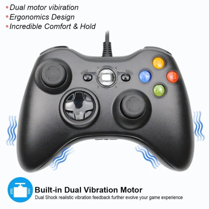 For Xbox 360 Microsoft USB Wired Controller PC Cellphone Joypad Gamepad ...