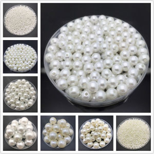 4mm-20mm White Ivory Imitation Pearls Round Pearl Spacer Loose Beads DIY Jewelry Making Necklace Bracelet Earrings Accessories