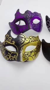 Prom Mask Masquerade Party Mask for Man Venice Mask Retro Painted Half Face Prince Mask Ball Mask
