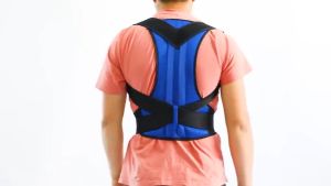 IQOO Adjustable Back Supporter Posture Corrector Shoulder Lumbar Brace Spine Support Belt Adult Corset Posture Correction Belt Body Health Care Strong Support Lumbar Spine Steel plate Enhance Temperament Back Stretcher Humpback Orthosis