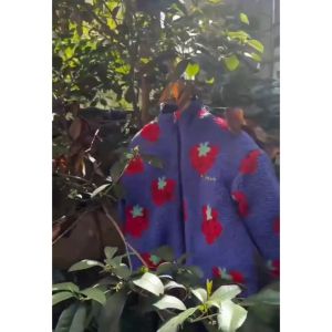 「สินค้าลิขสิทธิ์แท้」IRIS KIDS l IKC2483-IKH076 Strawberries jacket เสื้อผ้าเด็ก เสื้อโค๊ท ชุดกันหนาว ใส่ได้สองด้าน  เสื้อแขนยาวเด็ก สไตล์เกาหลี ใส่เที่ยว