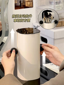 Automatic Dustproof Makeup Brush Storage Box Cover Lid Cosmetic Brush Organizer Plastic Storage Container for Bedroom