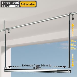YIXUAN | Foldable Home Stainless Steel Invisible Extendable No-drill Clothes Drying Rack