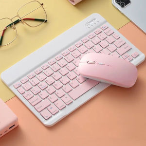 Wireless Bluetooth Keyboard and Mouse Combo Ultra-Slim Portable Compact Wireless Mouse Keyboard Set for Android Windows Smart Phone Pad Cute Keyboard Mouse Set