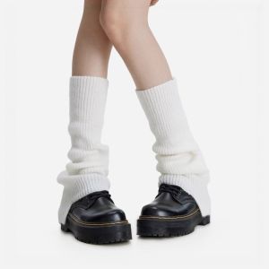 Autumn Winter Y2K Chic Subculture Knit Leg Warmers