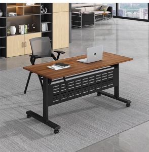 Foldable Office Meeting Table with Wheels Multifunctional Training Desk And Chairs Mobile Long Strip Table for Conference Room