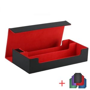 600 +/100 + การ์ดกล่องเก็บ PU หนัง Commander การ์ดแม่เหล็กปิดผู้ถือบัตรเหมาะสําหรับ Magic การ์ดเกม