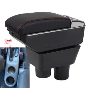 Hộp Đựng Đồ Tựa Tay Xoay Được Nissan Almera & Versa Chất Liệu Da PU/nhựa ABS Phụ Kiện Nội Thất Ô Tô Tương Thích Với Các Mẫu Xe Nissan 2010-2020
