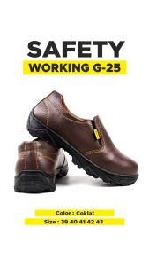 Working Sneakers For You Sepatu Safety Ujung Besi Pria Hiking Outdoor G-25 Size 39 - 43