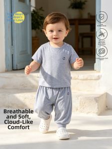 TONGLIANCHUXIN | High Quality Colorful Yarn Baby Sleepwear Set