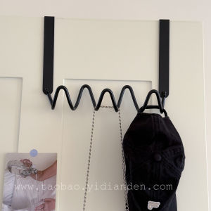 Blue Creative Wave Hook No Drilling Bathroom Clothes Hat Bag Door Hook Bedroom Clothes Hanger Wave Shape Zinc Alloy High Load