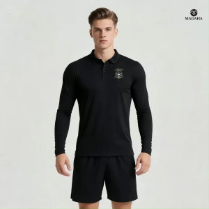 Madaha Polo shirt Dry Fit Kaos Kerah Lengan Panjang Jersey Olahraga Perbakin One Shot One kill