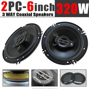 6 Inch 320W 3 Way Universal Car Coaxial Auto Music Stereo Full Range Frequency Hifi Truck Door Automotive Speakers Installation