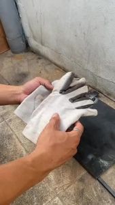 SHINING ถุงมือเชื่อม ถุงมือตู้เชื่อม ถุงมือผ้า ถุงมืองานเชื่อม วัสดุคุณภาพ ใช้งานสะดวก ป้องกันสะเก็ตไฟ ทนความร้อนได้สูง (1 คู่)