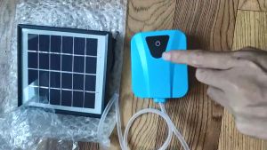 NOXIER Solar Powered/Dc Charging Oxygenator Water Pump Pond Aerator 1 Air Stone Aquarium 2l/Min Oxygenator Water Oxygen Pump Aquarium Fish Tank Portable Mini Air