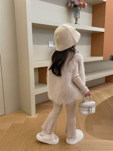 Áo Vest Lông Cáo Giả Mùa Xuân Thu Cho Bé Gái Áo Khoác Ngoài Áo Khoác Mùa Đông Áo Khoác Trẻ Em Lông Thỏ Hàn Quốc Quần Áo Trẻ Em