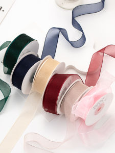 Shiny Colorful Misty Flower Net Satin Ribbon Christmas Gift Wrapping Silk Ribbon Lace Butterfly Knot Ribbon Fashion Accessories