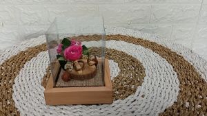 Box Perhiasan Kayu Tempat Cincin Mahar dan Seserahan Tunangan Lamaran atau Pernikahan - KCM