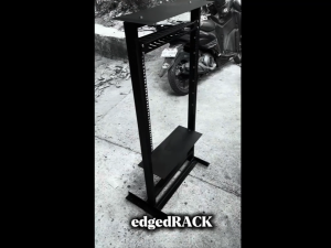 4ft Open bay server rack 14U with Built-In Tray on the top and bottom.