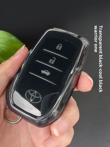 เคสกุญแจรถยนต์ Toyota Camry Asian Dragon RAV4 Highlander Lingshang แบบโปร่งใสและดำ ปกป้องกุญแจรถยนต์แบบเรียบง่าย