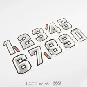 STIKER ANGKA RACING /sticker 1 2 3 4 5 6 7 8 9 0/motor cross MX-emblem papan nomor trail-atv-decal-custom universal