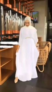 E&M Syakila kaftan gamis wanita muslim terbaru 2024 lebaran busana muslim wanita kekinian import fashion wanita muslim mewah simple dress wanita pesta muslim viral