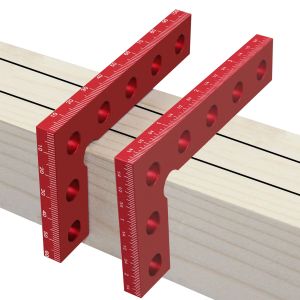 Woodworking 90 Degree Precision Square Edge Marking Tool Aluminum Carpentry Pocket Marking Square GaugeRight Angle Ruler