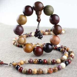Multicolored 108 Beads Buddha Prayer Beaded Bracelet 108pcs